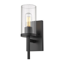 Golden Canada 7011-1W BLK-CLR - Golden Lighting Winslett 1-light Wall Sconce in Matte Black